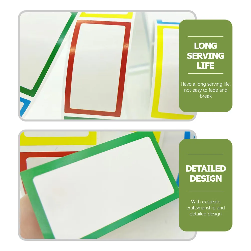 접착제가 필요 없는 4롤 빈 접착 라벨 스티커, 주방 식료품 저장실 보관함, 항아리, 상자, 가정 및 사무실 정리용