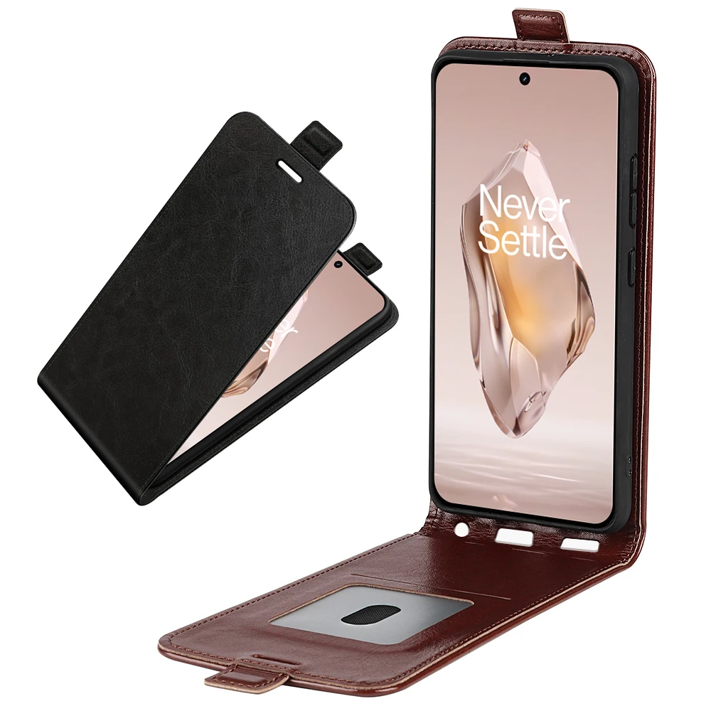 

For Oneplus ACE 3 Case Flip Leather Cases Soft Cover Vertical Wallet Leather Credit Card Slot For Oneplus 12R