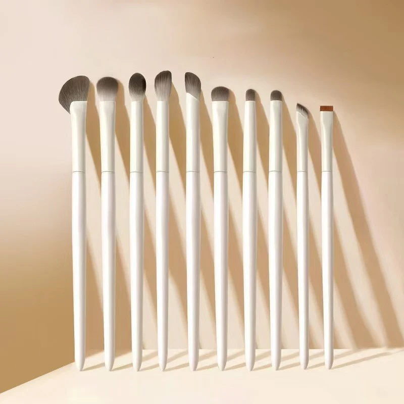 Natural Eye Makeup Brushes Set 5/8/10Pcs Detail Eyeshadow Brush Makeup Brush White Ultra Soft Eyeshadow Eyeliner Tool