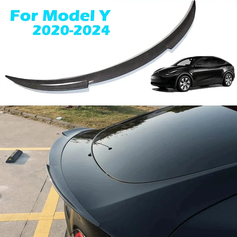 Yofer USA Loong Flames Rear Spoiler Wing For Tesla Model Y / Performance Carbon Fiber