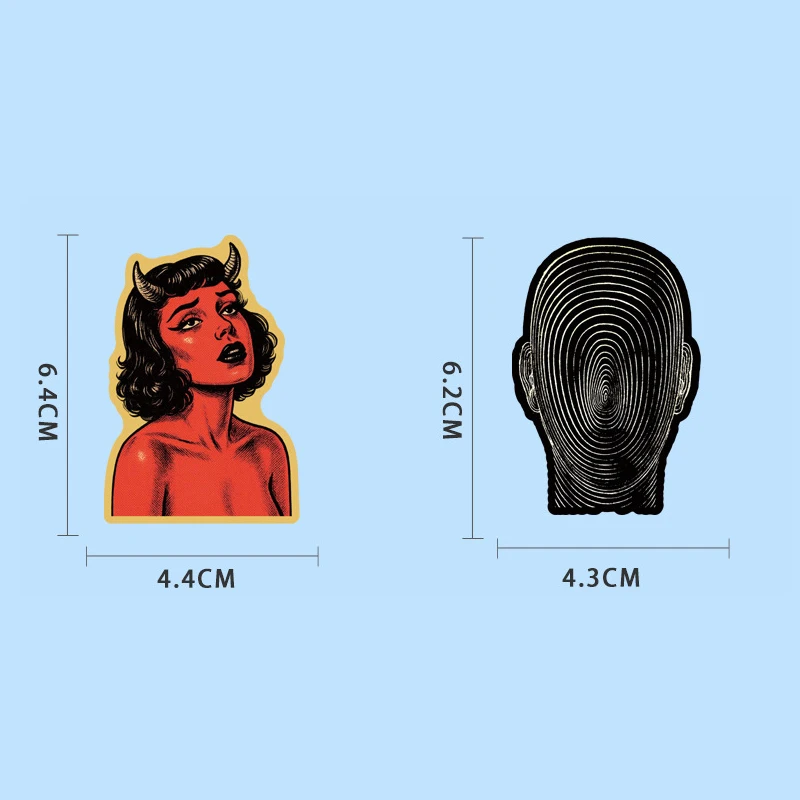 50개의 오컬트 천체 무시무시 스티커, 고딕 달 데칼, 휴대폰 스크랩북 여행 가방 스케이트보드 기타 DIY 미적 스티커