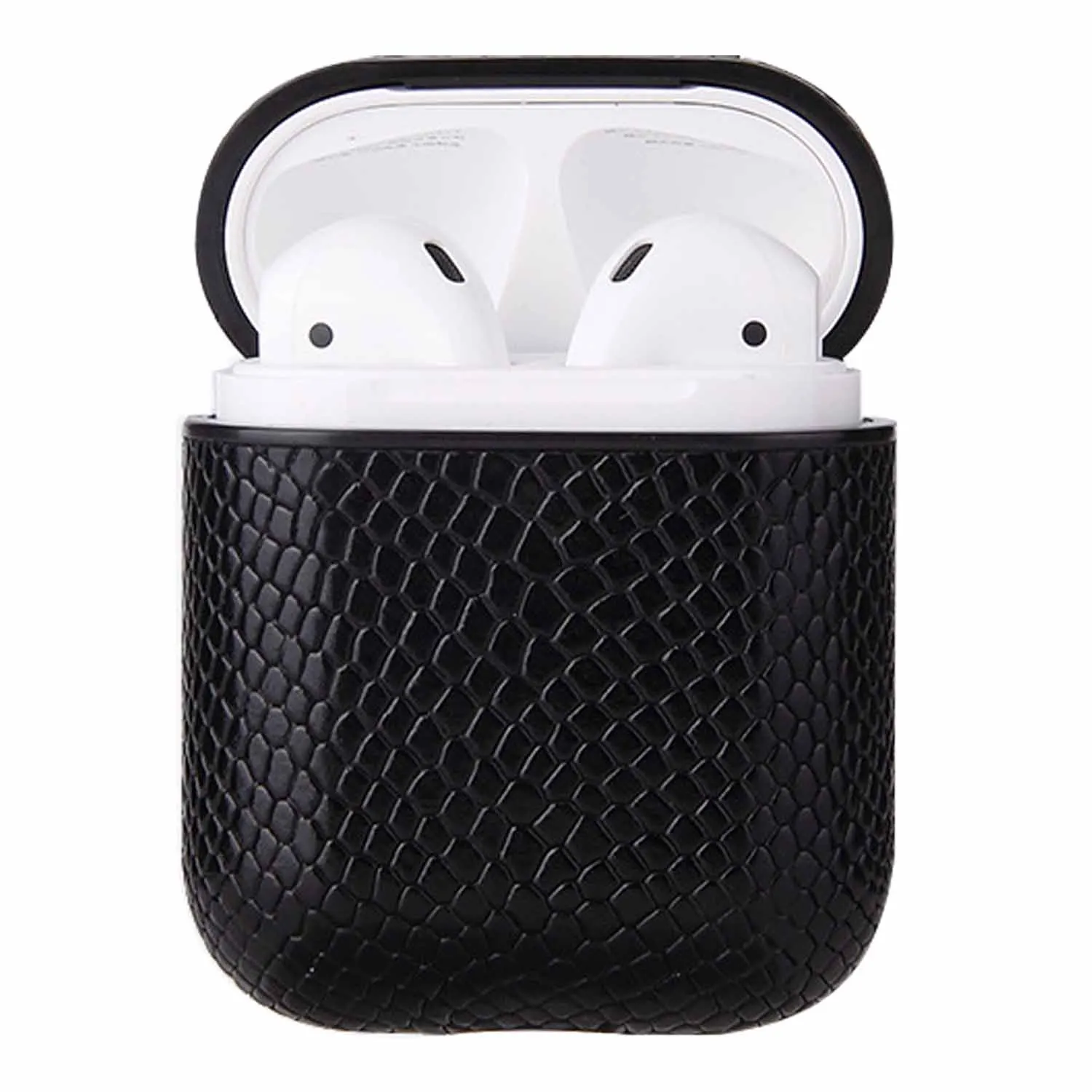 

Vococal PU Leather Snake Wireless Carrying Holder Shell Box with Hook for Apple AirPods 2 Case Cover Air Pods 2 coque funda