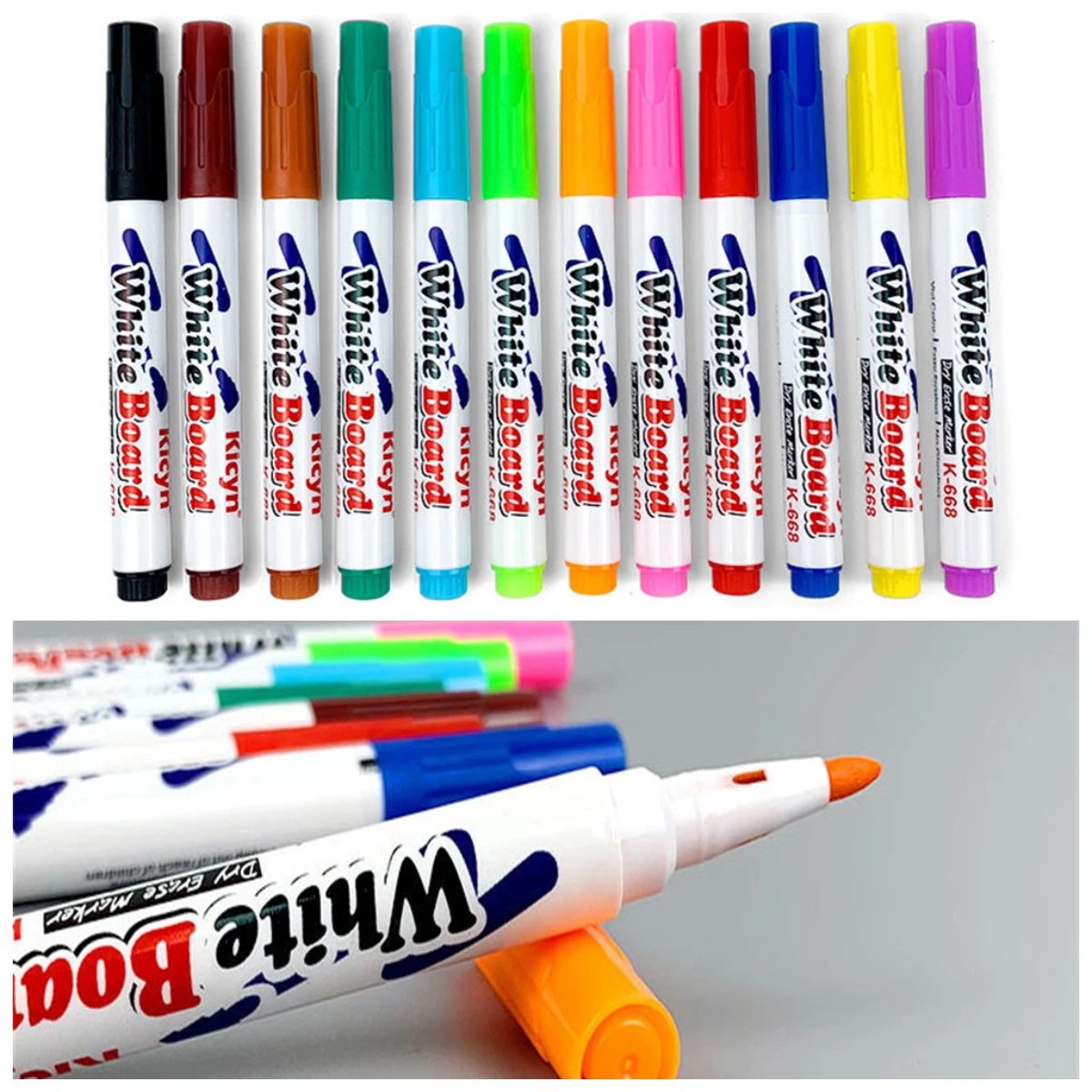 

8/12 Colors Whiteboard Pen Non-toxic Erasable Color Marker Pen Set Water Painting Marker Pen Erasable Water-Based Pens Set