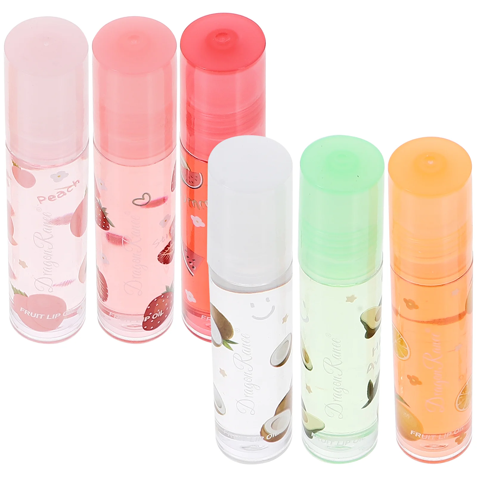 

Minkissy Lip Gloss Clear Fruit Lip Gloss 6Pcs Fruit Lip Glosses Transparent Colorless Moisturizing Lip Pomades Fruit-