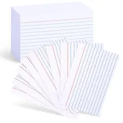 200 Sheets Small Thick Ruled Index Cards Hanging Hole Horizontal Inner Page Message Papers Memo Pad School Office Supplies