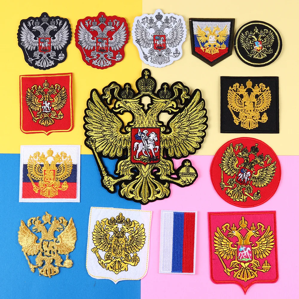 Российские значки с вышивкой в виде Государственного флага большие нашивки