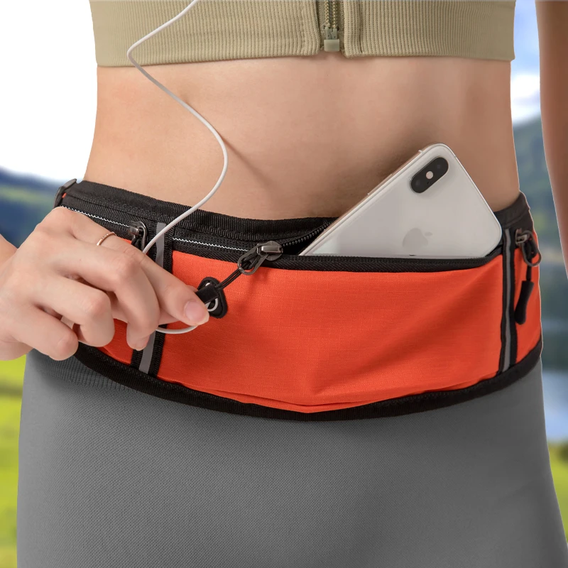 Riñonera deportiva con funda de móvil para hombre y mujer, cinturón deportivo con bolsillo oculto, ideal para gimnasio y correr