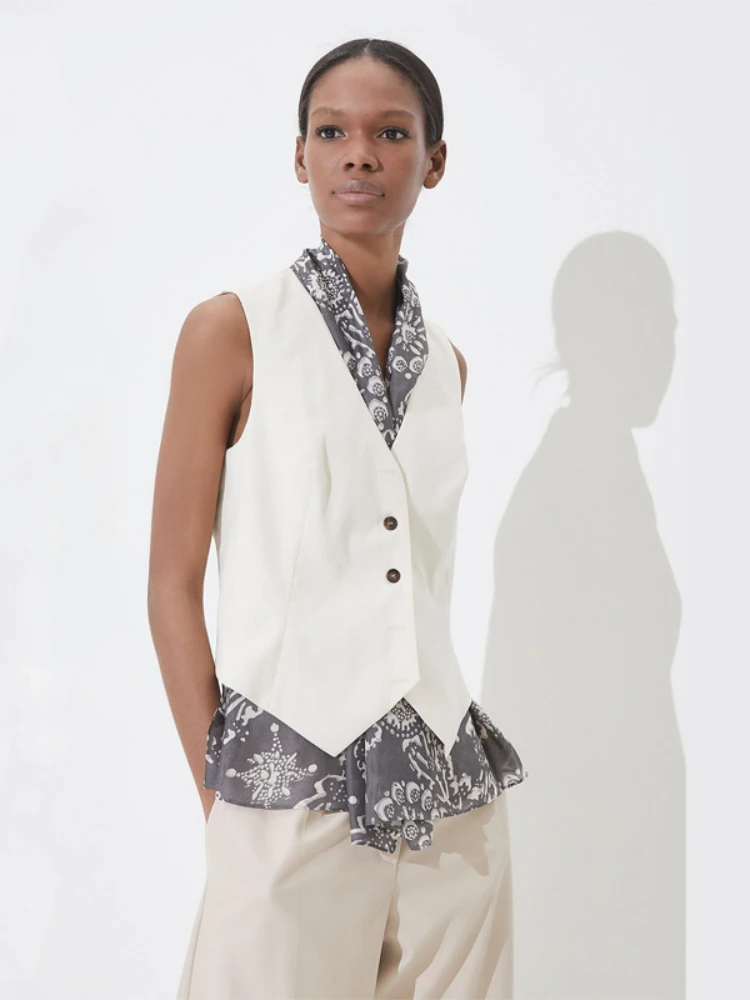 Women Vest 2022 New Solid Color Suit 
