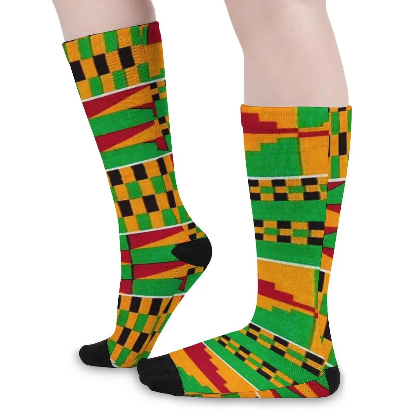 Kente African Print Pattern Socks Funny socks man hip hop Women's socks Men gift