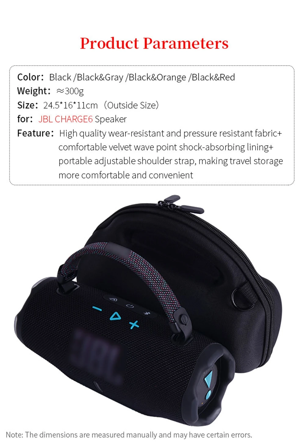 Hard EVA Storage Case for JBL CHARGE6 Speaker Protect Box Charge 6 Audio Portable Travel Carrying Bag