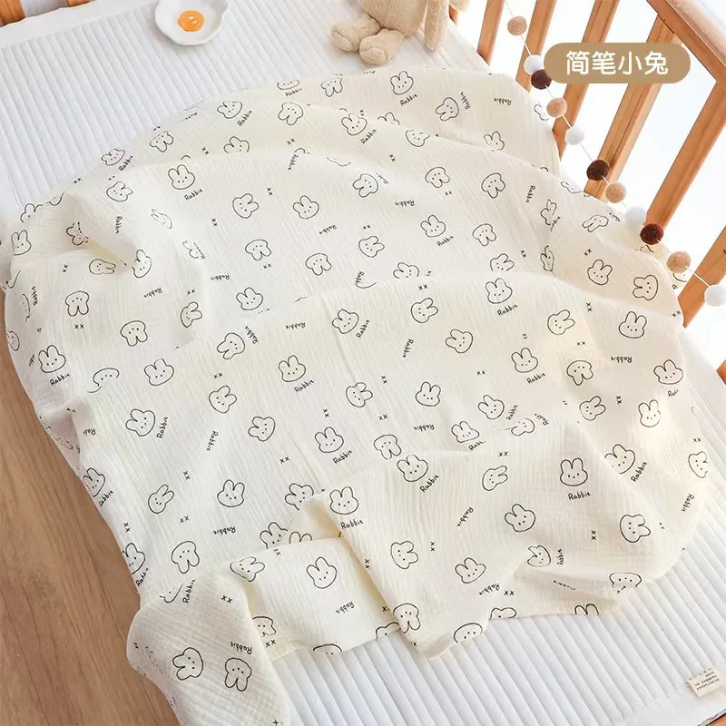 Soft Cotton Muslin Baby Blanket for Newborns - Lightweight Summer Bedding & Receiving Blanket
