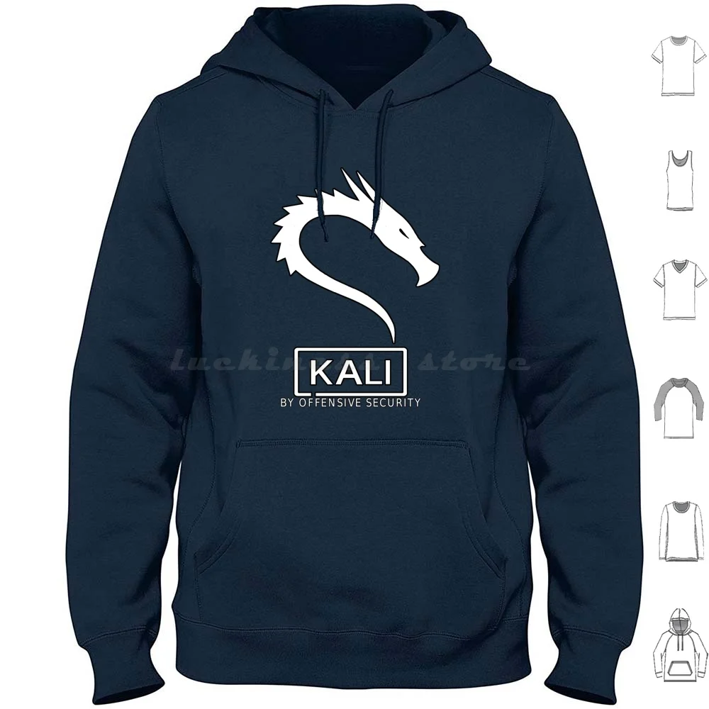 Felpe Con Logo Kali Linux Manica Lunga Codifica Haching Computer Kali Linux