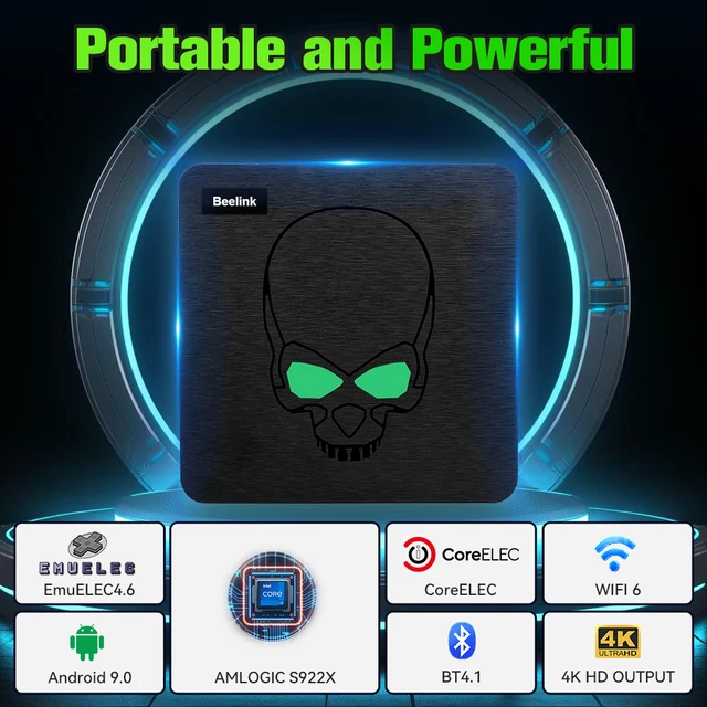 Amlogic S922X Retro Game Console Beelink GT King TV Box with