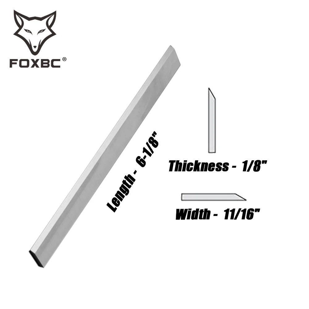 FOXBC 6-1/8" 155mm Jointer Knives Replacement Craftsman 113-206931 & 113-232200 Wood Planer Blade for Woodworking Set of 3