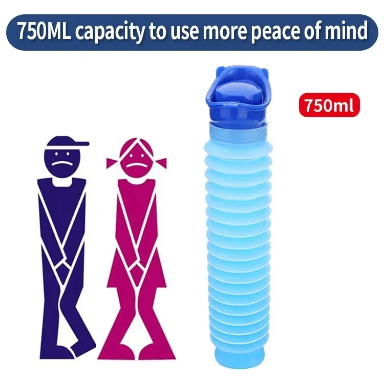 750ML Outdoor Portable Urine Bag Women Men Children Mini Toilet for Travel Camp Hiking Potty Children Training Foldable Ansblue urine bag