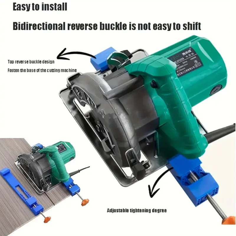 Adjustable Woodworking Cutting Guide Precision Circular Saw Milling Machine Base Thin Blade Clamp Quick Cuts Woodworking Tools