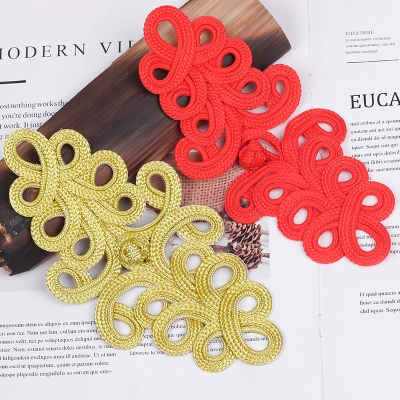 Bottoni A Nodo Cinese - 10 Paia Per Abiti Tradizionali Come Cheongsam E Tang