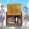 Anime Your name Kimi no Na wa Wooden Laser Music Box Curved Zenzenzense Musical Wife Girlfriend Birthday Christmas Casket Gift 1