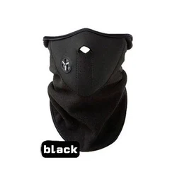 Winter Velvet Windproof Sports Mask and Scarf (Black)