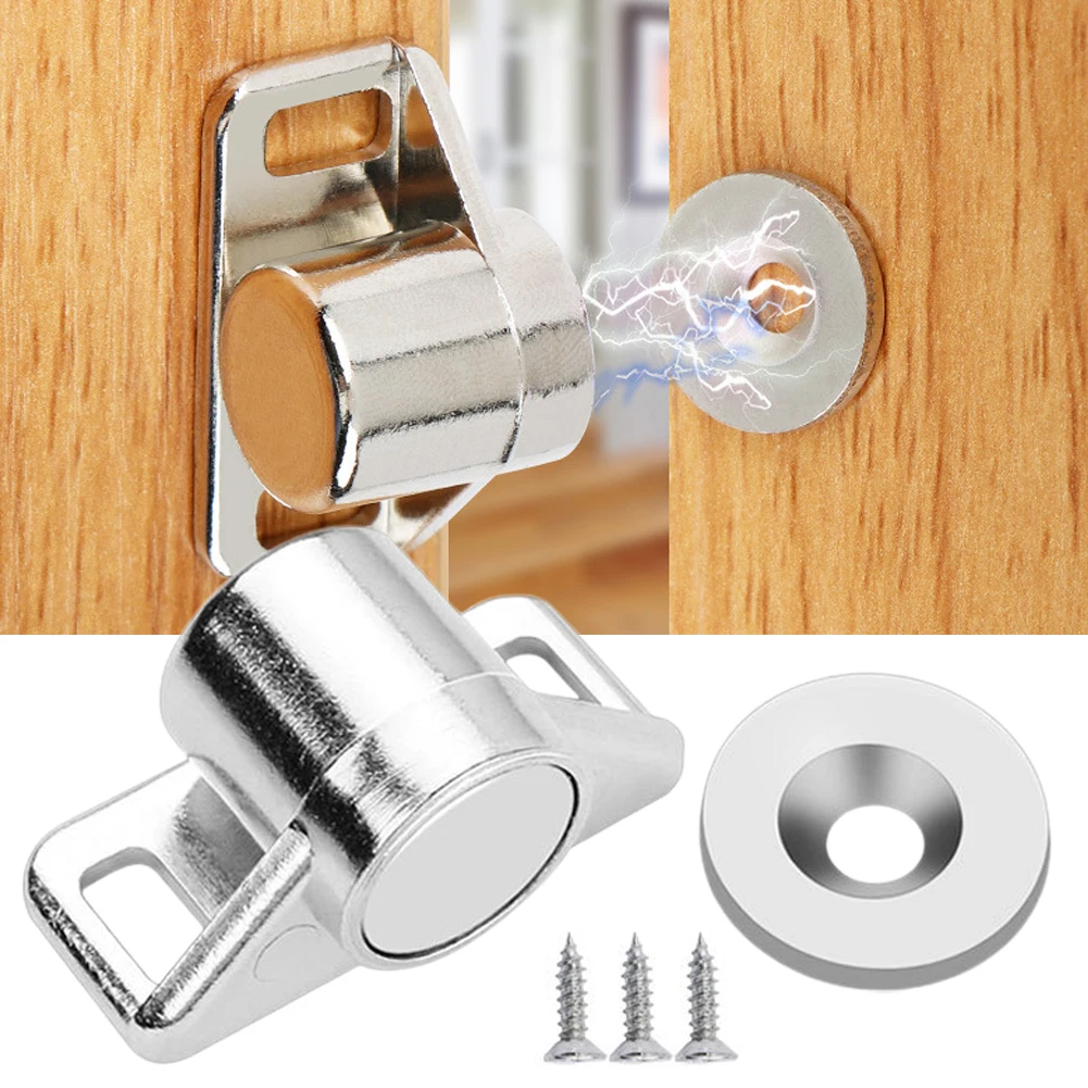 

Magnet Cabinet Door Catch Furniture Door Stopper Strong,Zinc Alloy Magnetic Catch Latch Ultra For Door Cabinet Cupboard Closers