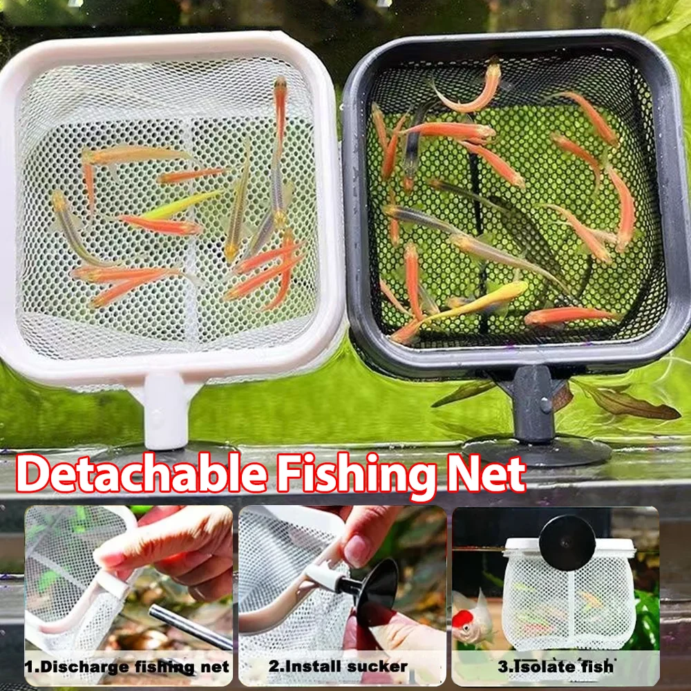 Stainless Steel Retractable Small Fishing Nets fishing net Home Aquarium Viewing Fishing Tools 3D Square Round Clean Net Accessories
