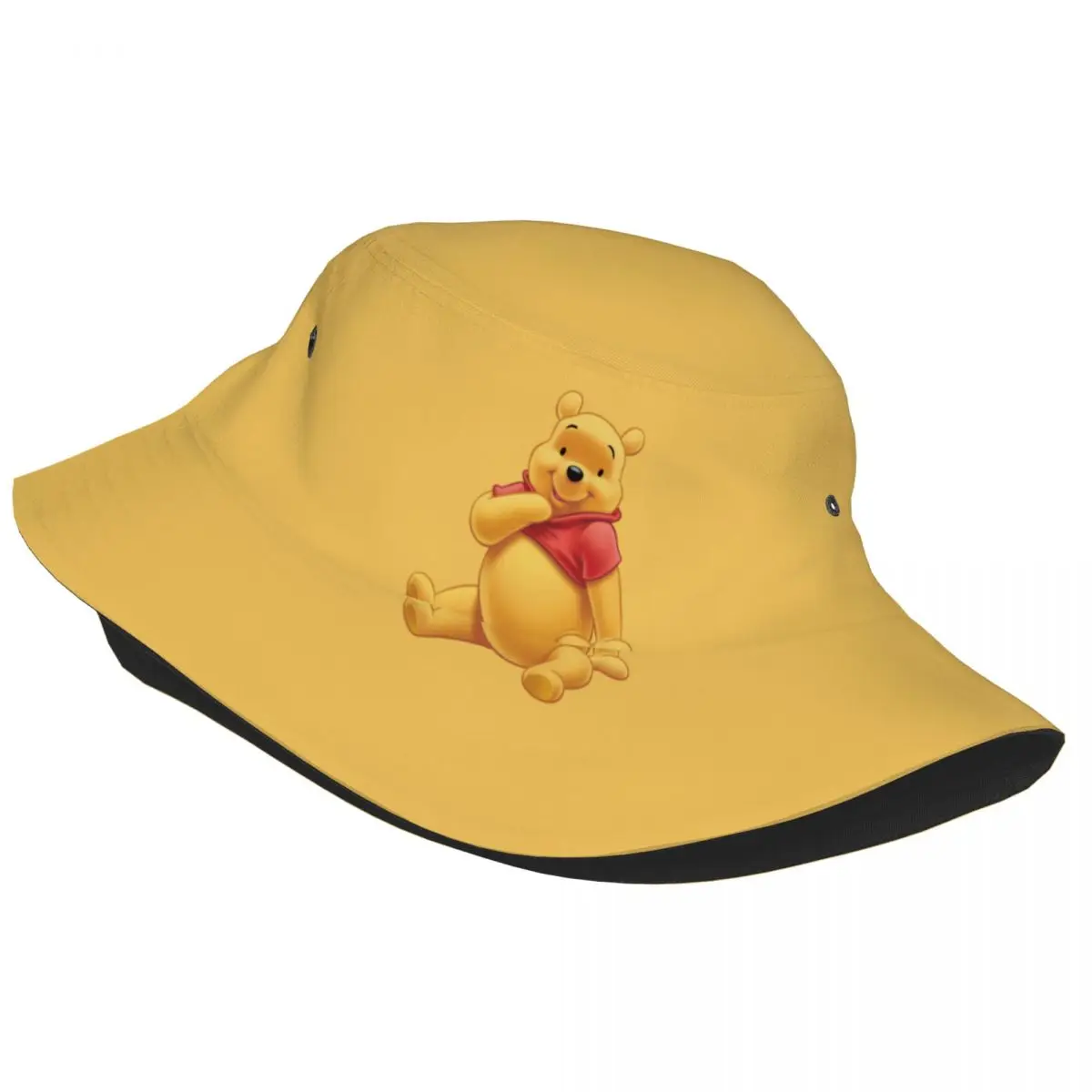 Girls Kawaii Bucket Hat Cute Winnie The Pooh Accessories Bob Hats For Travel Headwear Lightweight 2