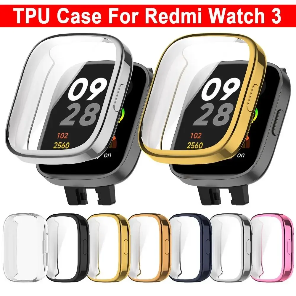 

Soft TPU Protective Case Cover For Xiaomi Redmi Watch 3 Full Coverage Screen Protector For Redmi Watch 3 Smart Watch Guard Shell
