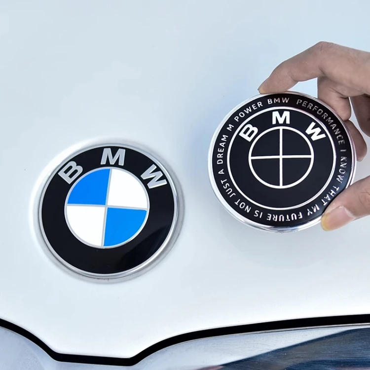 

All Black Car 50th Anniversary Logo For BMW X1 3 5 G30 F30 G38 G11 G12 G20 G28 F10 F48 F49 G01 F20 F21 F22 Rim Decoration Cover