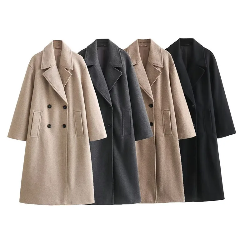 Women's woolen coat mid length autumn/winter new thickened lining high-end fashion limited time discount