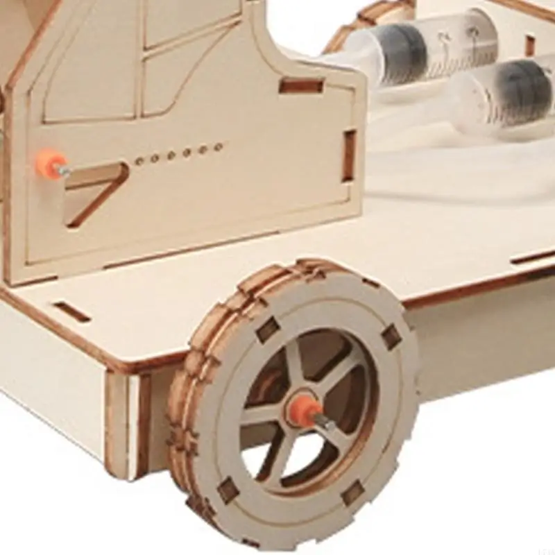 L74A 조립에 손을 대십시오 나무 굴삭기 모델 물리학 학습 도구 학생을위한 어린이 교육 장난감 학교 실험