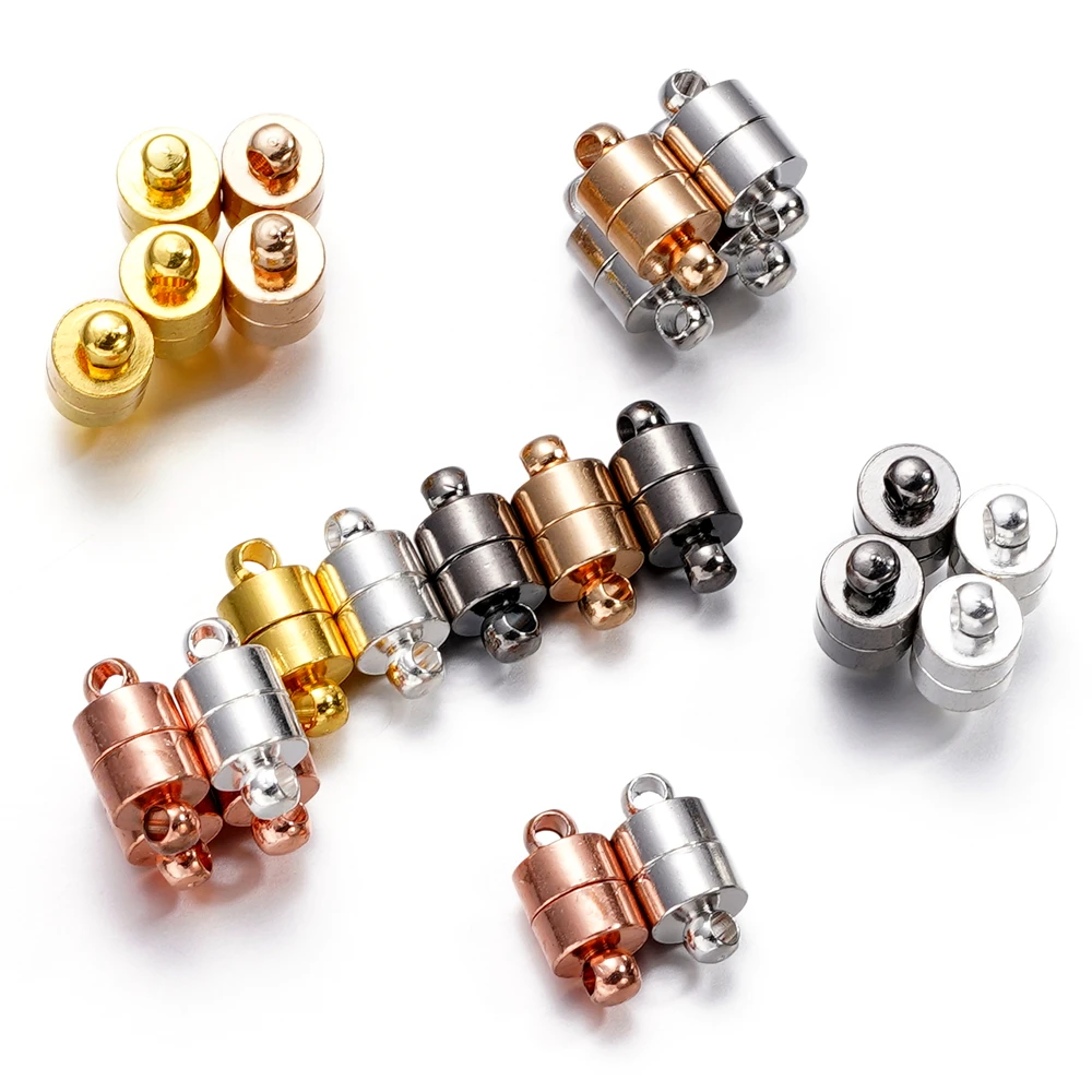 Elegant 6mm Silver/Gold Magnetic Clasp Set