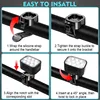 BUCKLOS Bicycle Rear Light Front Light 1100mAh LED COB Waterproof Bike Lamp USB Rechargeable Mtb Road Bike Taillights Bike Parts 6