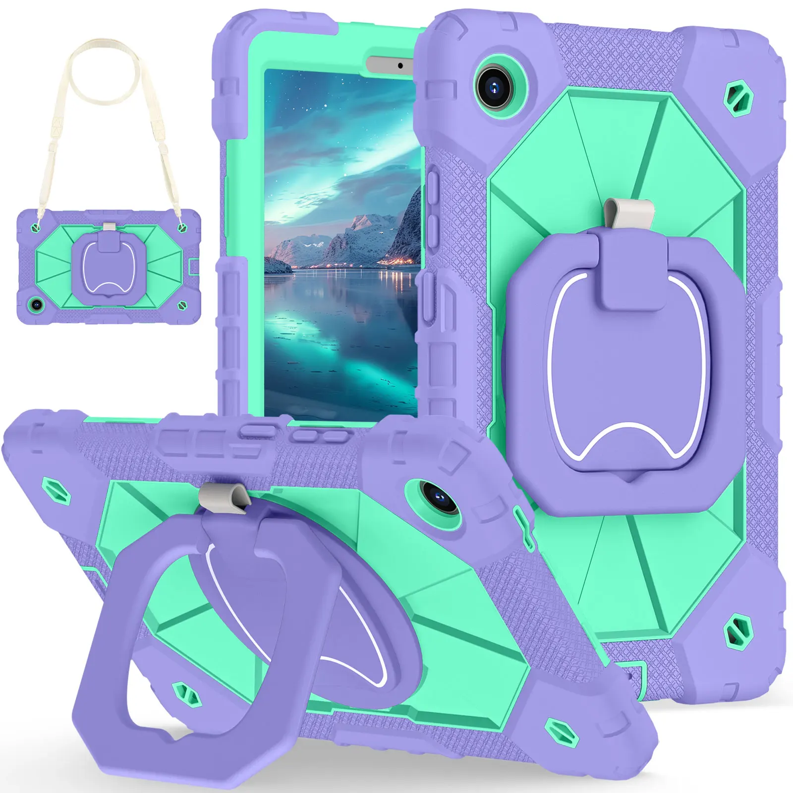 Child-Safe Protective Tablet Cover with Handle and Shoulder Strap