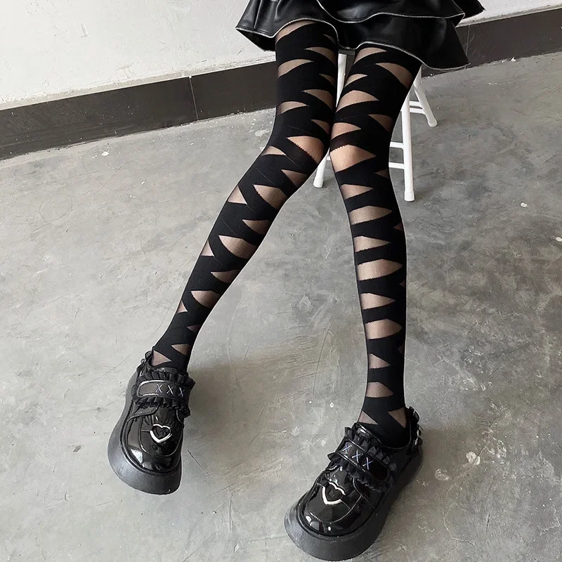 Strumpfhosen mit gestreiftem Muster für Damen, Sommer, Herbst, atmungsaktive Strumpfhosen, nahtloser dünner Strumpf, modische Strumpfwaren, Bekleidungszubehör – Detail 13