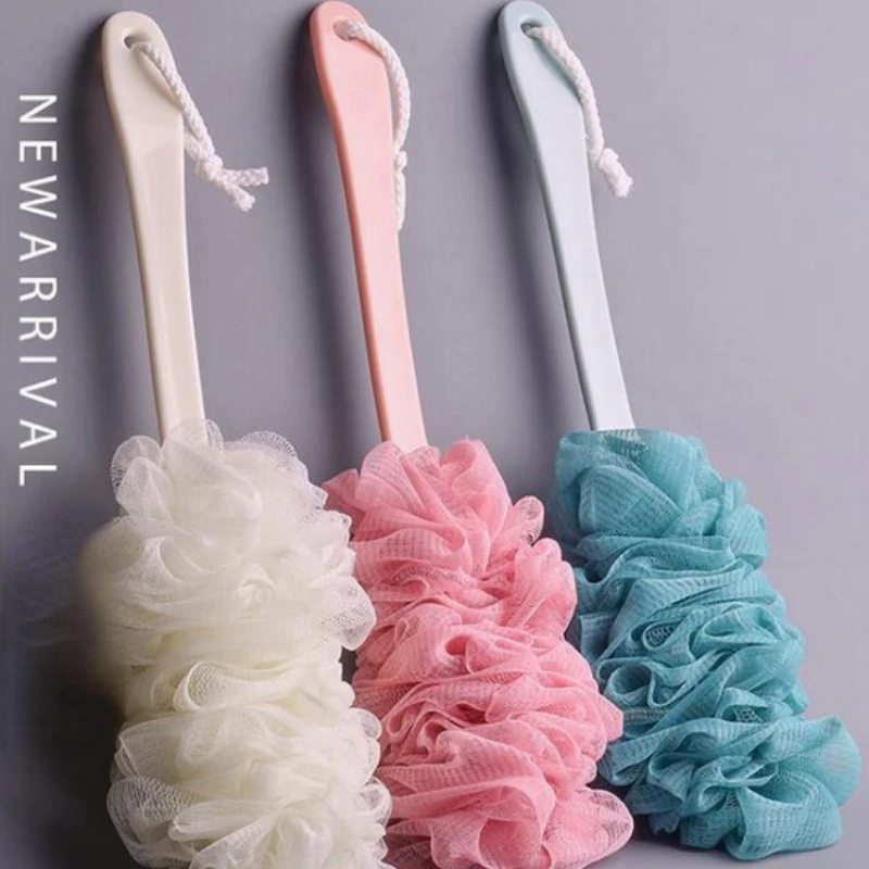 Description Picture 2 of itemLong Handle Hanging Mesh Back Body Bath Shower Scrubber Brush Sponge for Bathroom Shower Brush Exfoliating Scrubber Soft Shower