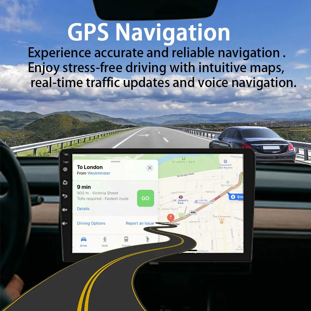 차량용 멀티미디어 카플레이, 범용 내비게이션, GPS, 1 DIN 헤드유닛, 자동 라디오, 오디오 스테레오, DVD, 9/10 인치, 4 코어, 안드로이드 1Din