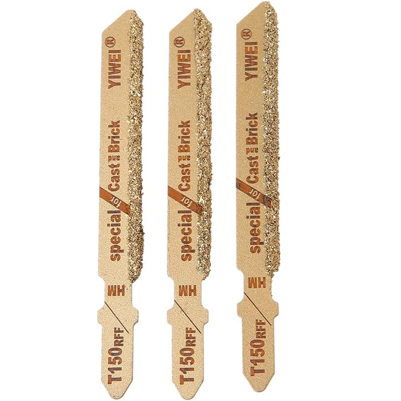 3pcsDiamondJigSawBlade3T150CarbideGrain50GritTShankJigsaw