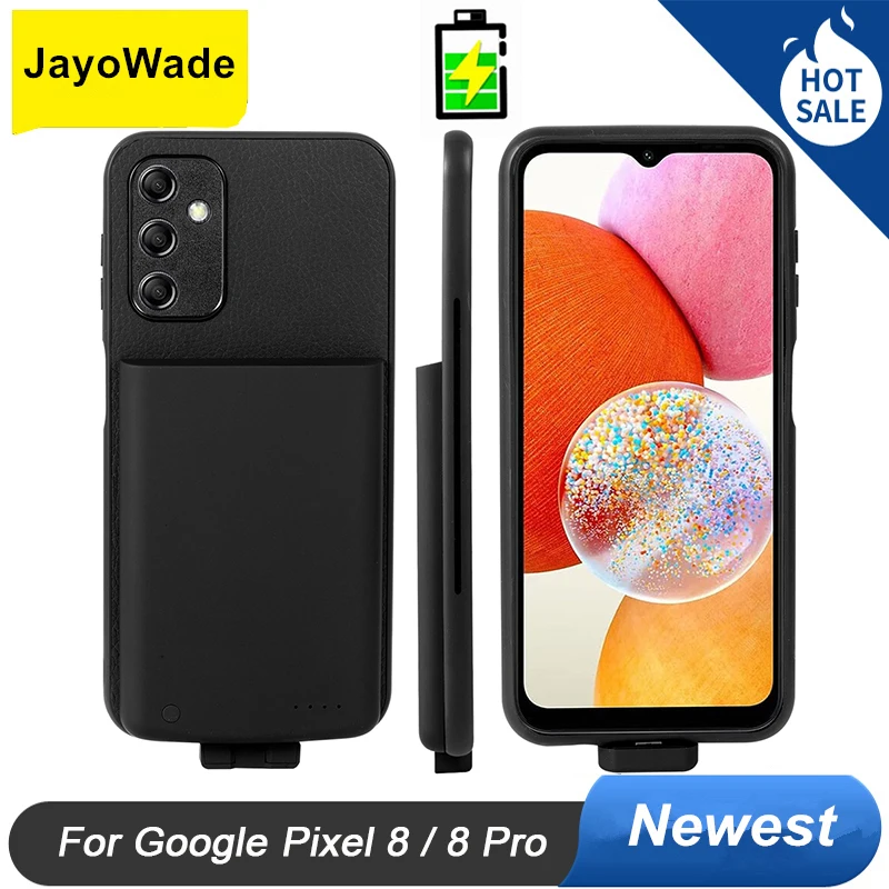 

Аккумуляторная батарея JayoWade 5000 мАч, внешний аккумулятор для Google Pixel 8, чехол для телефона Pixel8 Pro, чехлы для зарядного устройства для Google Pixel 8 Pro