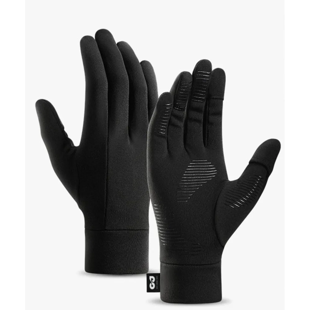 Outdoor Skiing Inner Winter Cycling Windproof, Anti slip, Sports Antibacterial and Warm Gloves Flip Finger Touch Screen_desvips.com