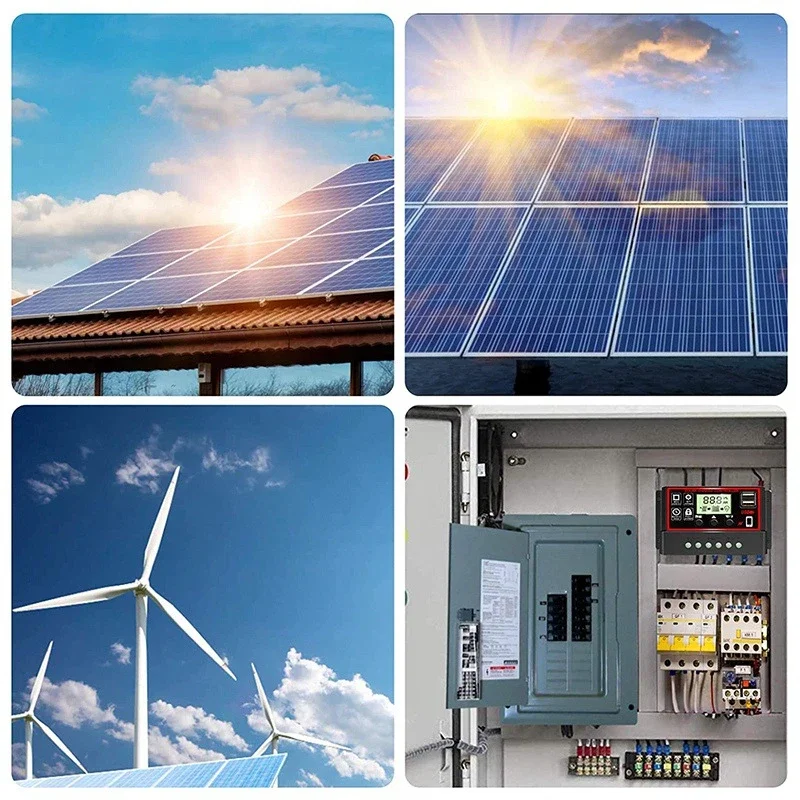 12V/24V 10A-100A Solar Charge Controller LCD Display Dual MOS PWM Control Panel Battery Regulator solar charge controller