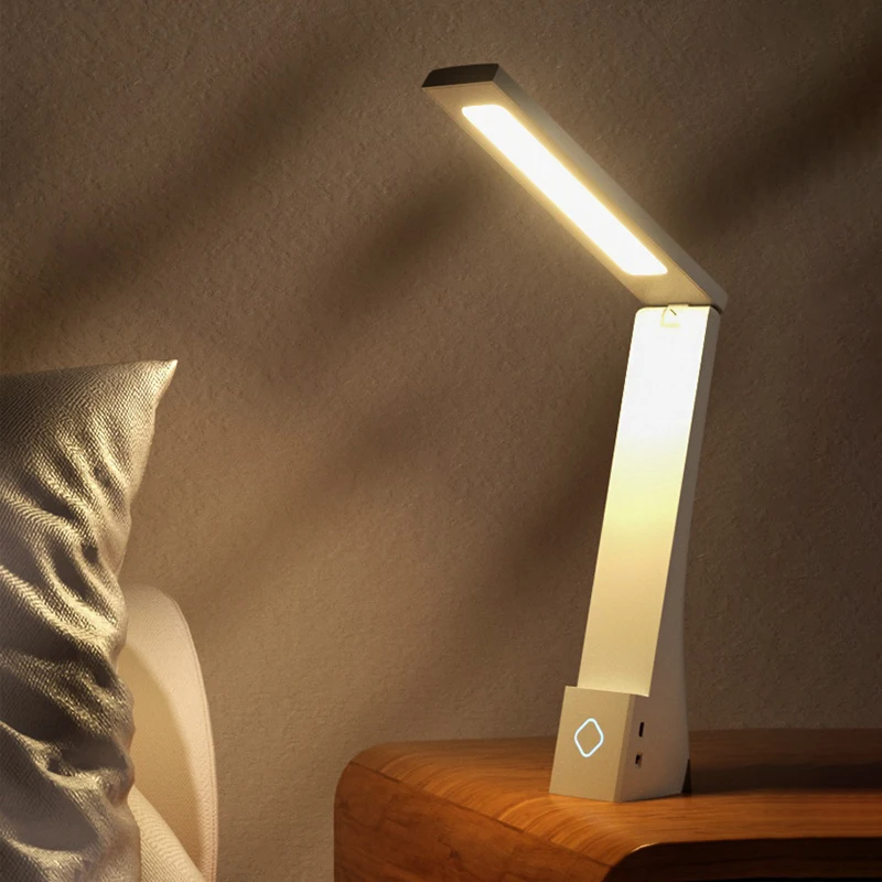 Lue's House Led Desk Lamp Charging And Plugging Foldable Table Lights Eye Protection Learning Desk Lamp Bedroom Bedside Desk Lighting Fixture - Image 5
