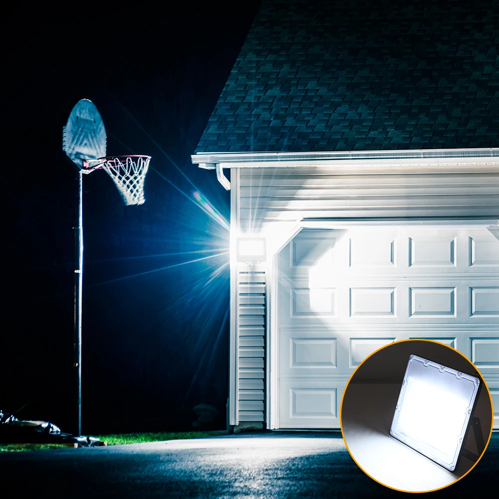Ultra-thin LED Floodlight 10W 20W 30W 50W 100W LED Flood Light 220V IP66 Waterproof Outdoor Wall Garden Spotlight Street Light