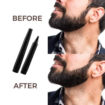 Penna per ripieno barba calda per uomo Penna per riempimento baffi impermeabile Riempitore per colorazione Barba Enhancer Matite per barba Anti perdita di capelli 1