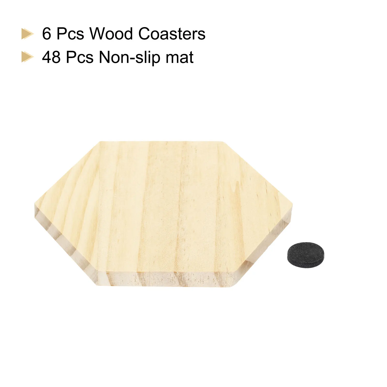 Hexagon Wood Chips Set 4