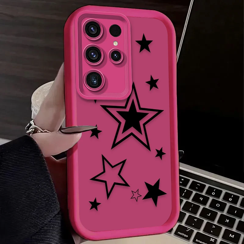 Black and White Star Phone Case - Sleek Astral Design Cover