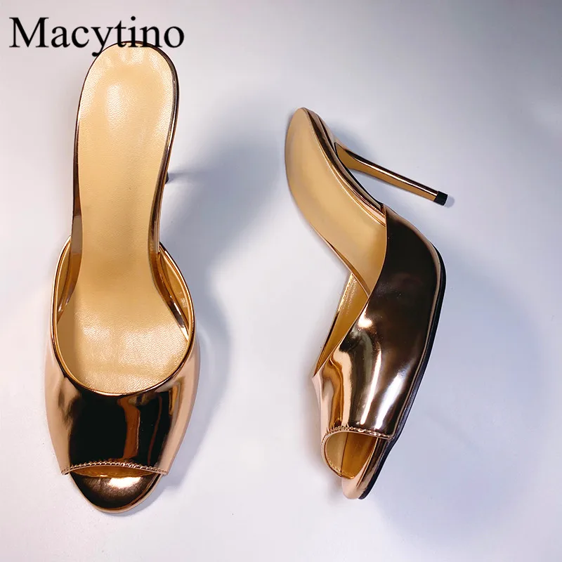 Open Toe Design Ladies High Heel Slippers Round Toe Stiletto High Heel Slippers Fashion Party High Heel Slippers