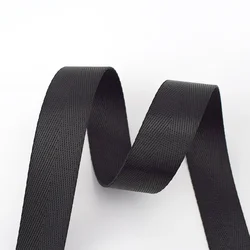 Durable Nylon Webbing Tape for Crafting and DIY Projects - 2 Meters (Black)
