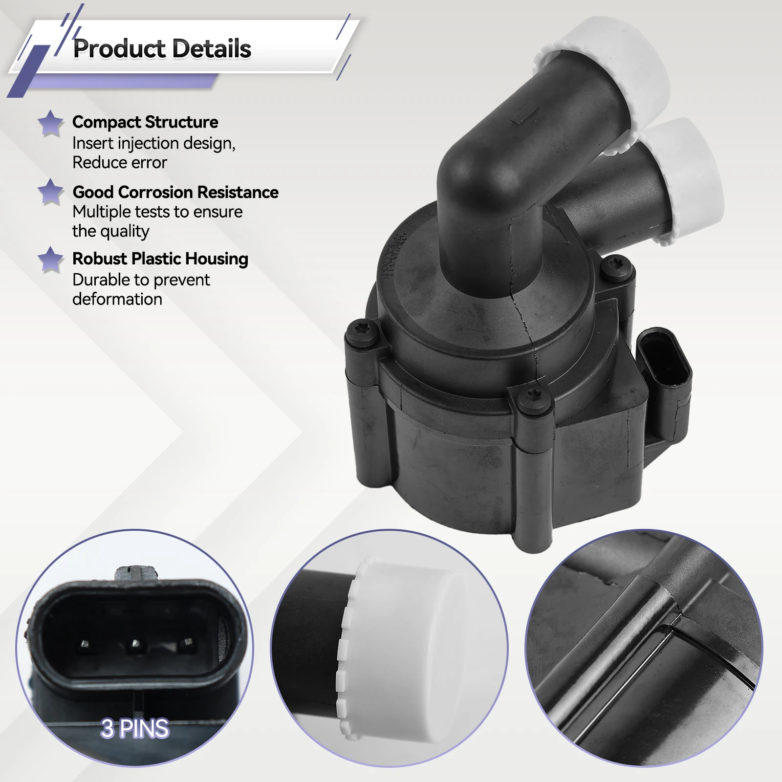 5N0965561 5N0 965 561 Car Auxiliary Cooling Water Pump For Audi A1 A3 Q3 TT VW Golf Passat Skoda Seat 1.6 TDI 2.0 TDI 5N0122093 cooling water pump