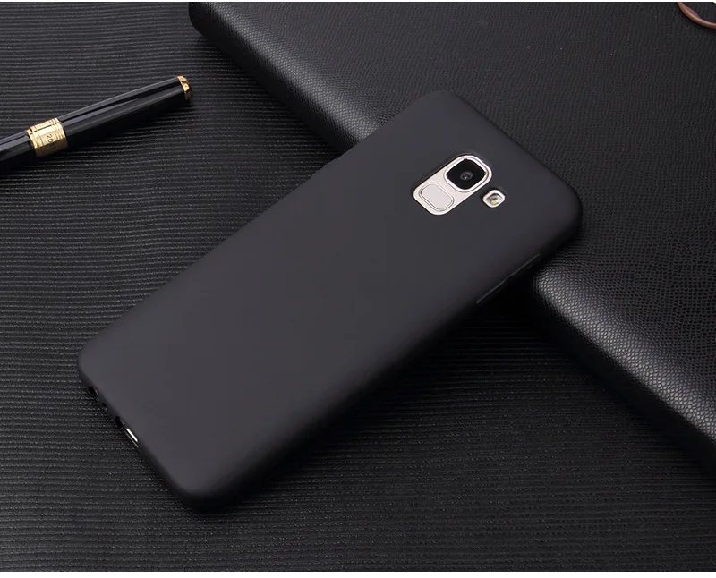 thumbnail image 1 of Matte Case For Samsung Galaxy A6 A8 Plus A9 J6 J8 2018 J4 Plus 2018 S8 S9 S10 S20 Plus S20 Ultra Soft Candy color Silicone Cover, 1 of 5