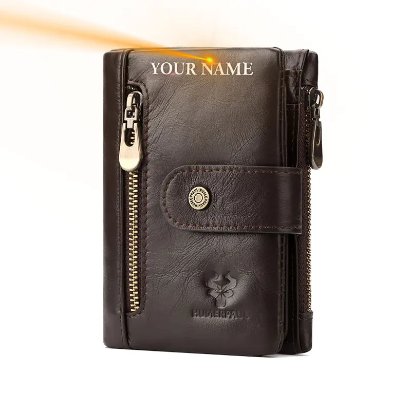 Luxury Mens RFID Blocking Leather Wallet Purse Credit Card Case